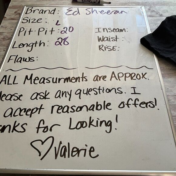 Ed Sheeran Shirt Black Blue Mathematics 2023 Tour Concert Size L - Picture 10 of 10